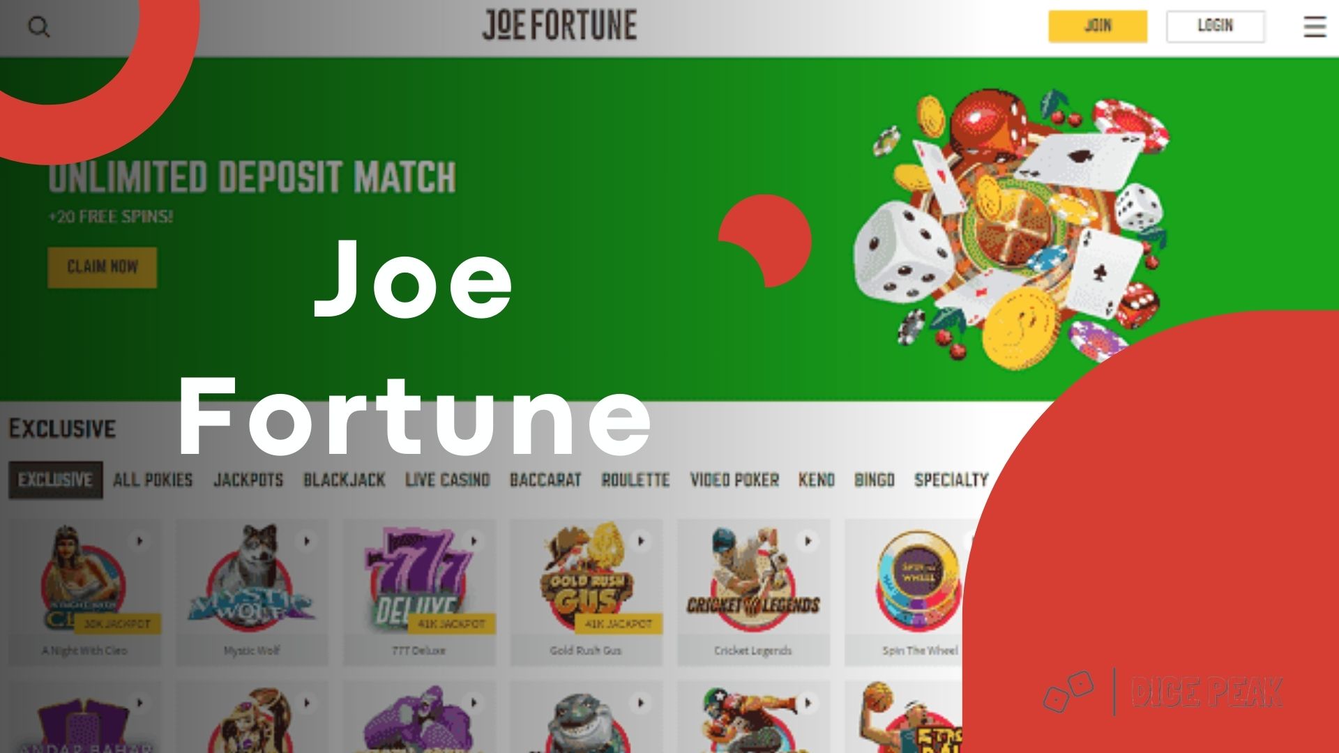 Joe Fortune Australia: Overview of the Games Catalogue and Bonus Policy 